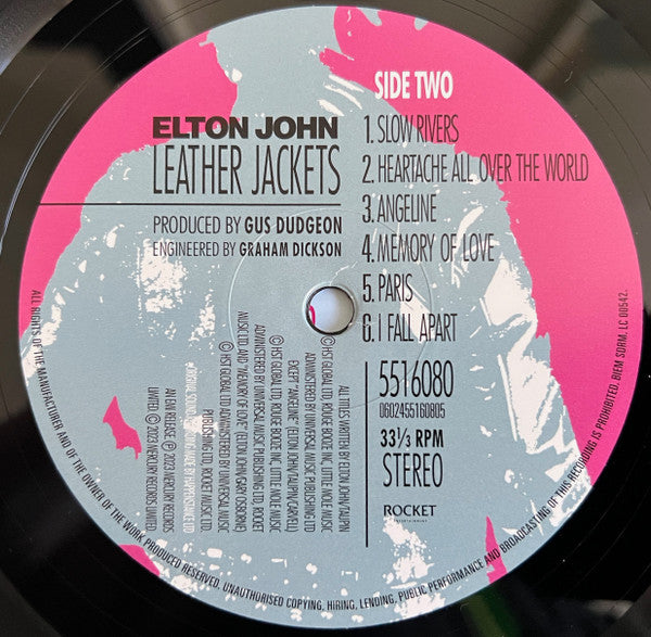 Elton John : Leather Jackets (LP, Album, RE, RM)