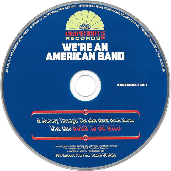 Various : We’re An American Band (A Journey Through The USA Hard Rock Scene 1967-1973) (3xCD, Comp, RM + Box)