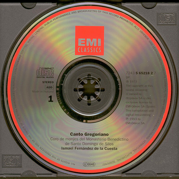 Coro De Monjes Del Monasterio Benedictino De Santo Domingo De Silos* : Canto Gregoriano (2xCD, Comp, RM, Fat)