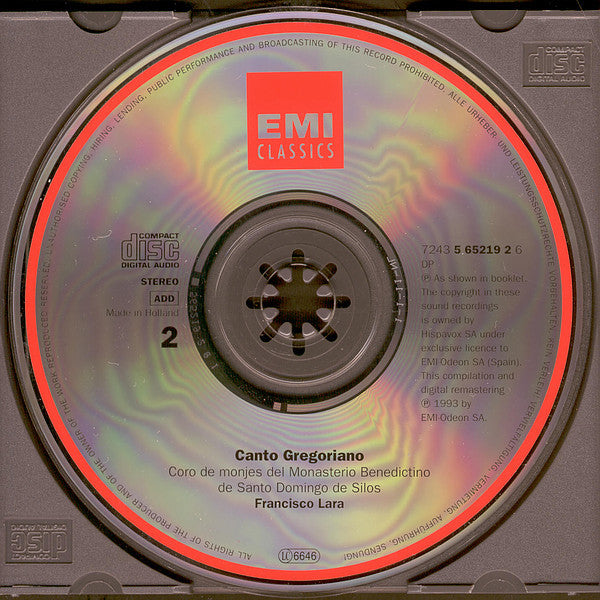 Coro De Monjes Del Monasterio Benedictino De Santo Domingo De Silos* : Canto Gregoriano (2xCD, Comp, RM, Fat)
