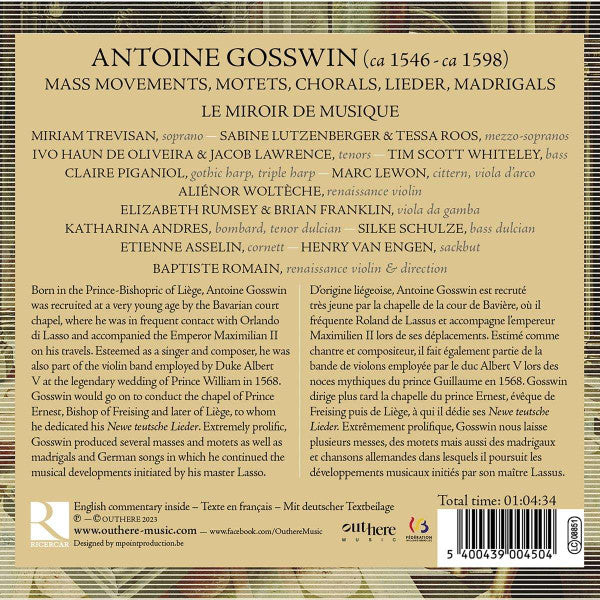 Anton Gosswin – Le Miroir De Musique, Baptiste Romain : Selected Works (CD, Album)