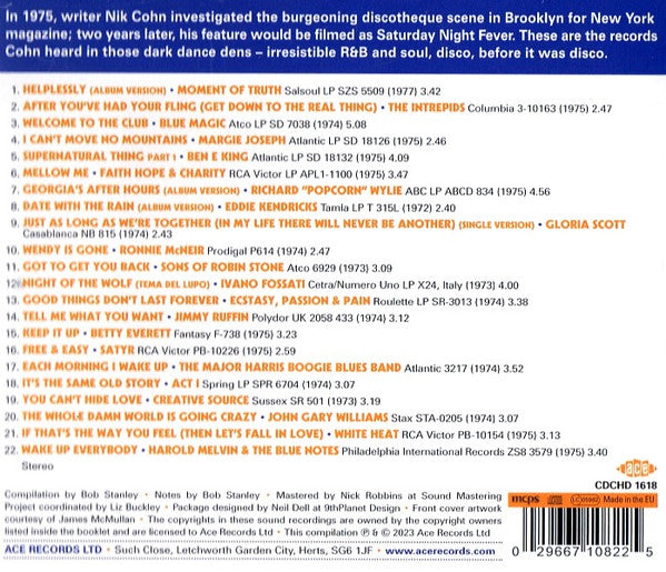 Various : Tribal Rites Of The New Saturday Night (Brooklyn Disco 1974-5) (CD, Comp)