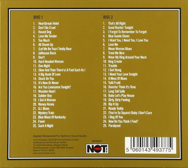 Elvis Presley : Elvis Gold  (50 Original Hits) (2xCD, Comp, RM)