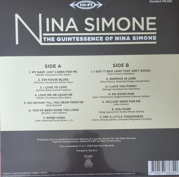 Nina Simone : The Quintessence Of Nina Simone (LP, Comp, Ltd)