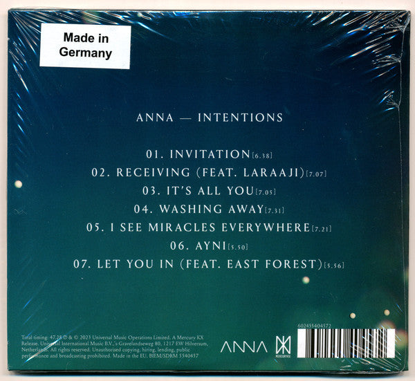 DJ Anna : Intentions (CD, Album)