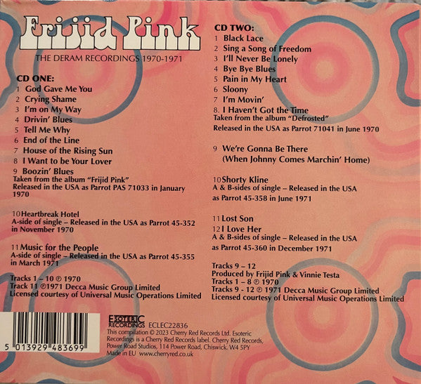 Frijid Pink : The Deram Recordings 1970-1971 (CD, Album, RE + CD, Album, RE + Comp)