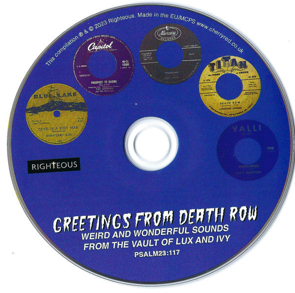 Various : Greetings From Death Row (Weird And Wonderful Sounds From The Vault Of Lux And Ivy) (CD, Comp)