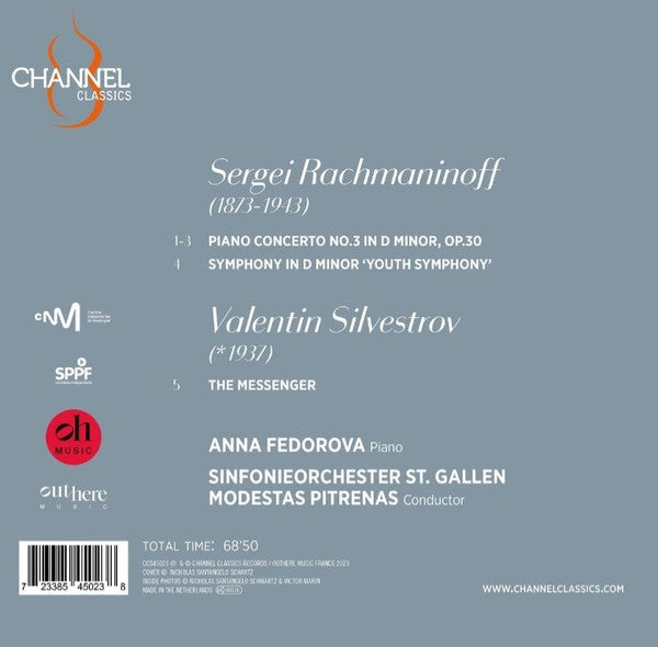 Sergei Rachmaninoff - Valentin Silvestrov / Anna Fedorova, Sinfonieorchester St. Gallen, Modestas Pitrėnas : Piano Concerto No. 3 / Youth Symphony - The Messenger (CD, Album)