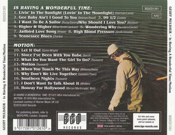 Geoff Muldaur : Is Having A Wonderful Time / Motion (CD, Comp)