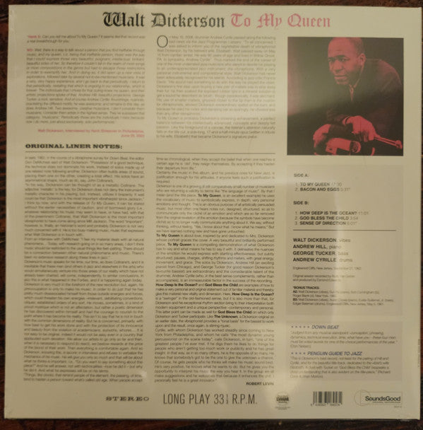 Walt Dickerson : To My Queen (LP, Album, RE, Dir)