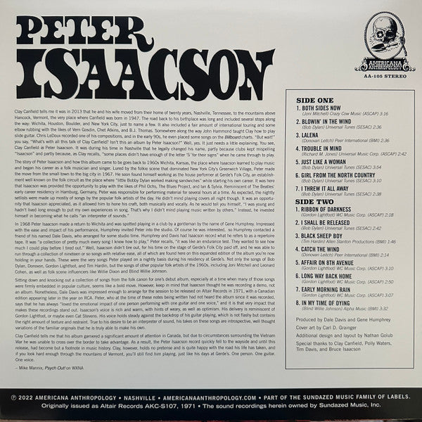 Peter Isaacson : Sings The Songs Of... Dylan-Donovan-Lightfoot-Hardin And Others (LP, Album, RP, Cle)
