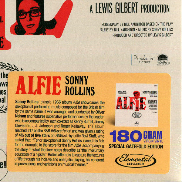 Sonny Rollins : Original Music From The Score "Alfie" (LP, Album, RE, Gat)