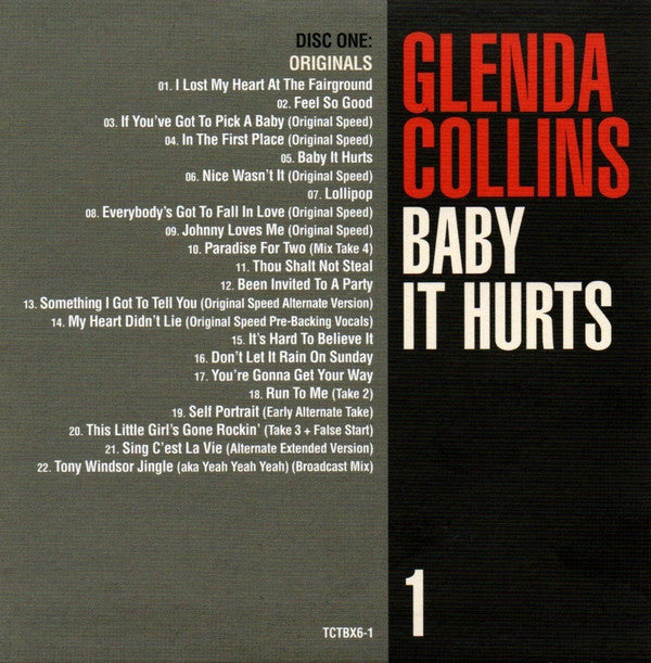 Glenda Collins : Baby It Hurts (The Holloway Road Sessions 1963-1966 Singles, Sessions, Outtakes, Demos And More) (3xCD, Comp + Box)