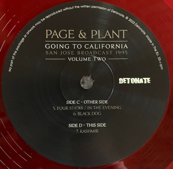 Jimmy Page And  Robert Plant : Going To California Vol 2 (2xLP, Unofficial, Red)