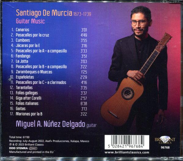 Santiago De Murcia, Miguel A. Núnez Delgado : Guitar Music (CD)