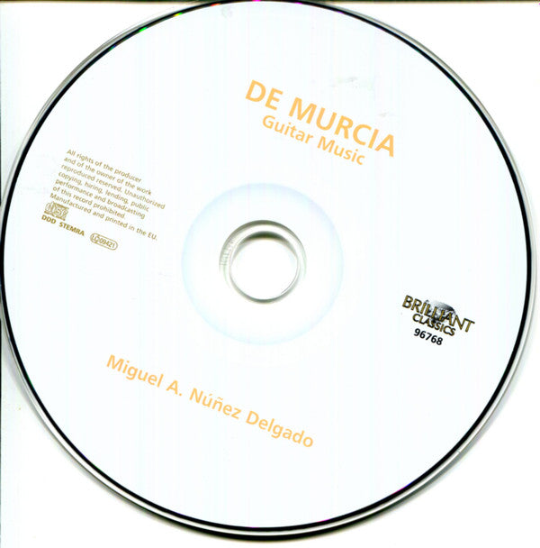 Santiago De Murcia, Miguel A. Núnez Delgado : Guitar Music (CD)