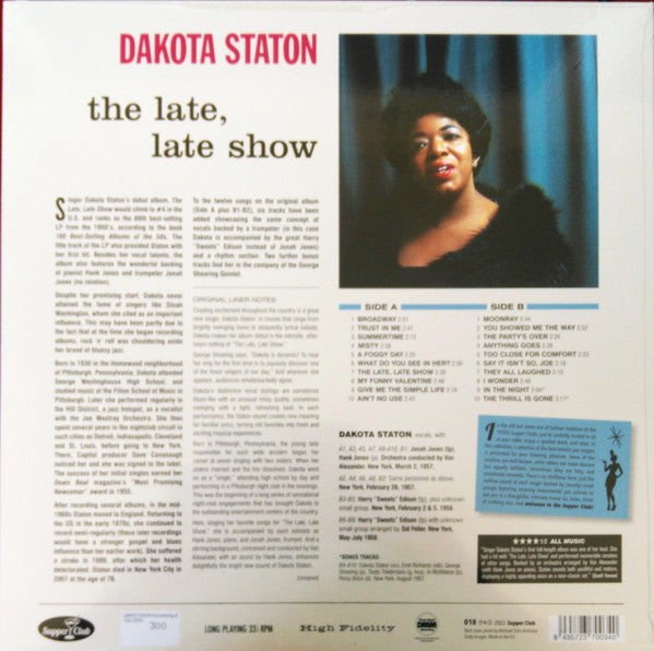 Dakota Staton : The Late, Late Show (LP, Album, Ltd, Num, RE)