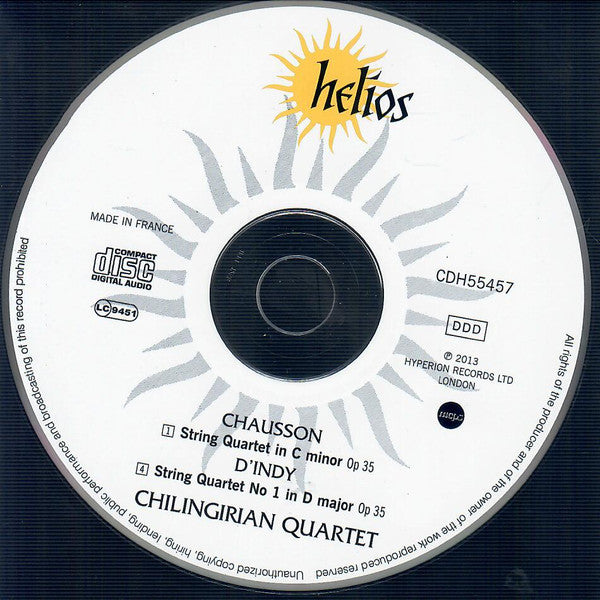 Ernest Chausson • Vincent d'Indy — Chilingirian String Quartet : String Quartets (CD)