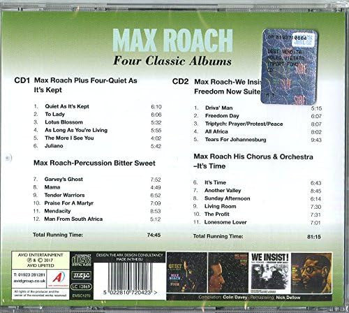 Max Roach : Four Classic Albums (2xCD, Comp, RM)