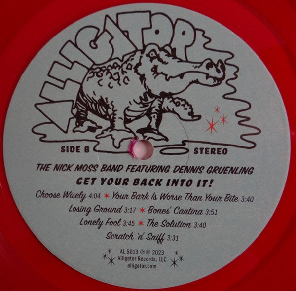 Nick Moss Band Featuring Dennis Gruenling : Get Your Back Into It! (LP, Album, Red)