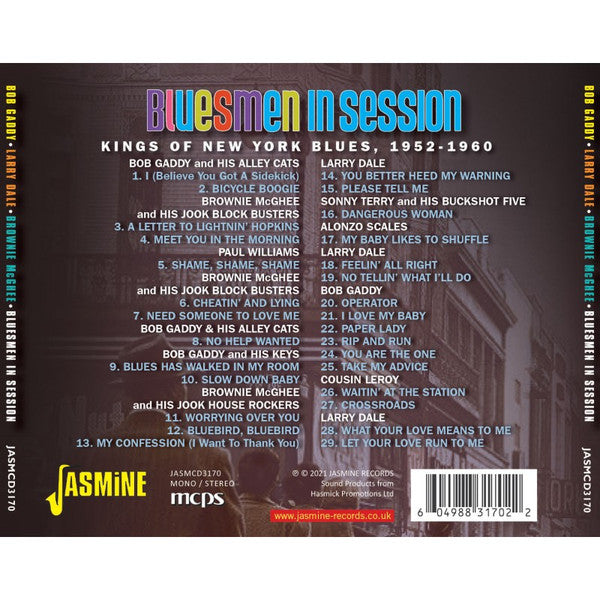 Bob Gaddy, Larry Dale, Brownie McGhee : Kings Of New York Blues -  Bluesmen In Session - 1952-1960 (CD, Comp, Mono)