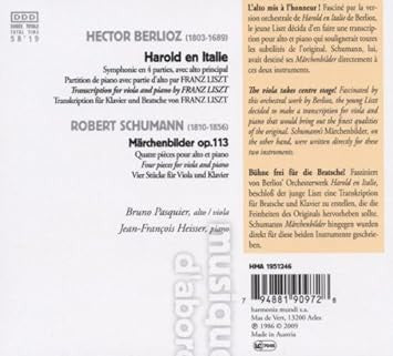 Hector Berlioz - Bruno Pasquier, Jean-François Heisser : Harold En Italie (CD, RE)