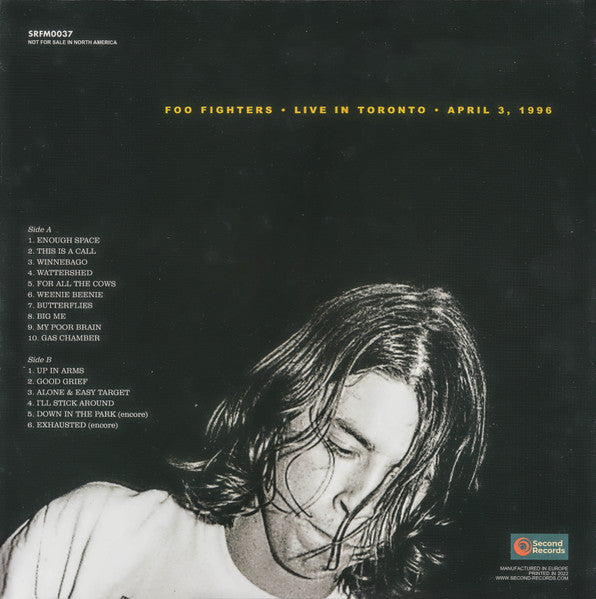 Foo Fighters : Live In Toronto - April 3, 1996 (The Classic Live Radio Broadcast Collection PIT-FM) (LP, Unofficial, Yel)