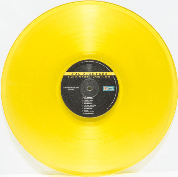 Foo Fighters : Live In Toronto - April 3, 1996 (The Classic Live Radio Broadcast Collection PIT-FM) (LP, Unofficial, Yel)
