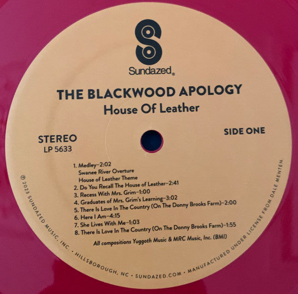 The Blackwood Apology : House Of Leather (LP, Album, RE, Red)