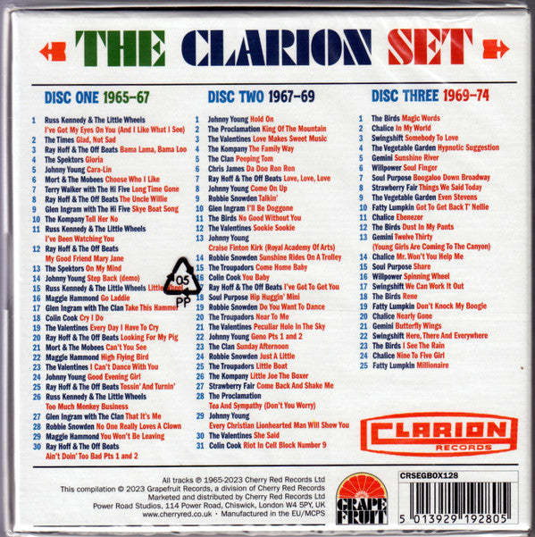 Various : The Clarion Set (The Story Of Australian Independent Label Clarion Records 1965-1974) (3xCD, Comp)