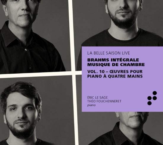 Johannes Brahms / Éric Le Sage, Théo Fouchenneret : Œuvres pour piano à quatre mains  (2xCD, Album)