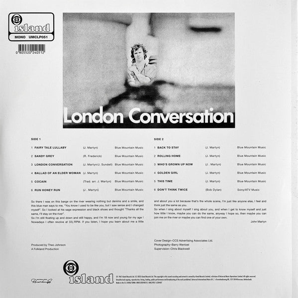 John Martyn : London Conversation (LP, Album, Mono, RE)