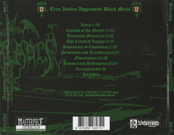 Sacradis : Damnatio Memoriae (CD, Album)