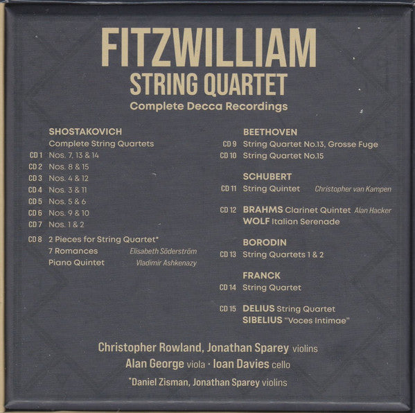 Fitzwilliam String Quartet : Complete Decca Recordings (15xCD, Album, RE + Box, Comp, Ltd)