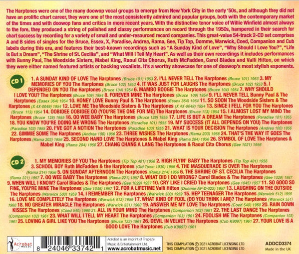 The Harptones : The Harptones Collection 1953-61 (2xCDr, Comp)