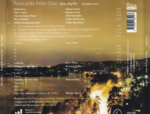 Dan Styffe : Postcards From Oslo (Music For Solo Double Bass) (CD, Album)