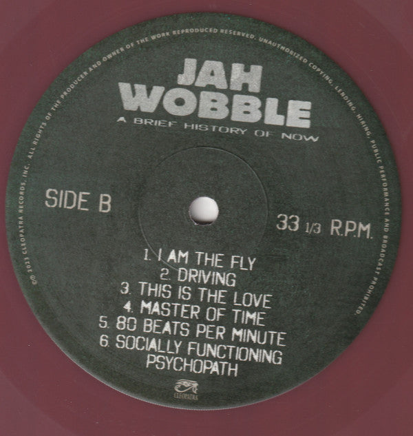 Jah Wobble : A Brief History Of Now (LP, Album, Ltd, Pur)