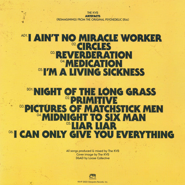 The KVB : Artefacts (Reimaginings From The Original Psychedelic Era) (LP, Album, Ltd, Blu)