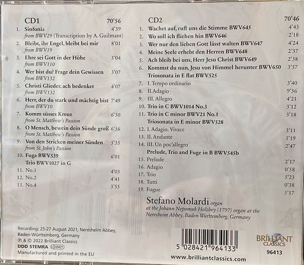 Stefano Molardi, Johann Sebastian Bach : J.S. Bach - Transcriptions (2xCD, Album)