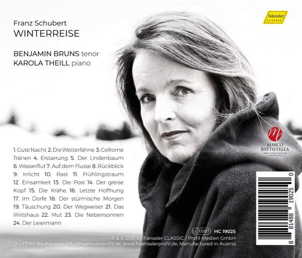 Franz Schubert, Benjamin Bruns (2), Karola Theill : Winterreise (CD, Album)