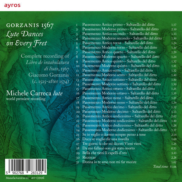 Michele Carreca : Gorazanis 1567: Lute Dances On Every Fret (CD, Album)