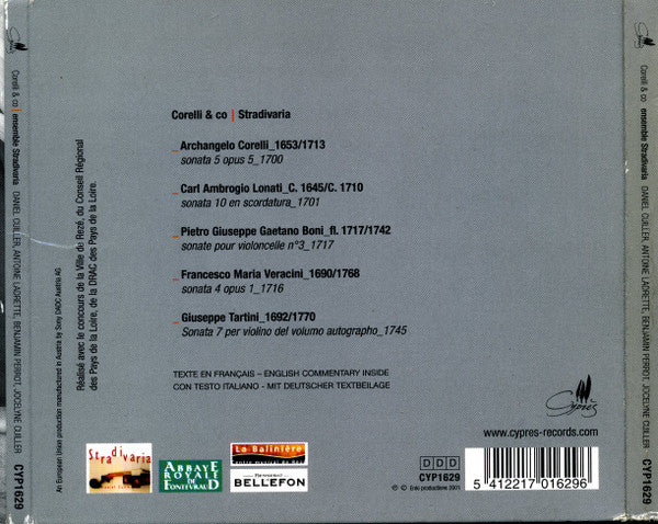 Daniel Cuiller ,  Antoine Ladrette - Benjamin Perrot, Jocelyne Cuiller : Corelli & Co / Stradivaria (CD, Album, Dig)