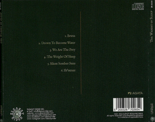 Cunabula : The Weight Of Sleep (CD, Album)