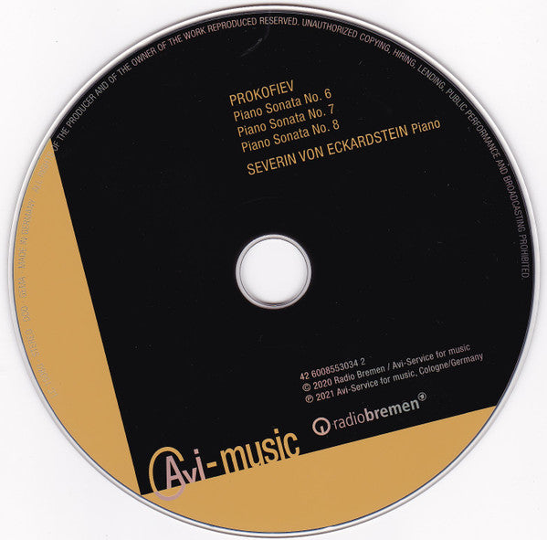 Sergei Prokofiev, Severin von Eckardstein : Piano Sonatas Nos. 6-8 (CD)