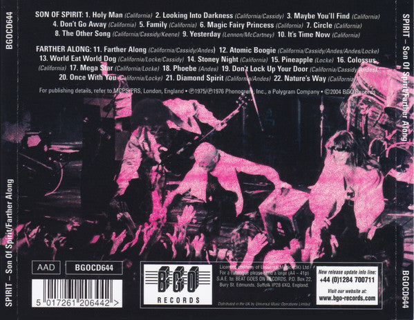 Spirit (8) : Son Of Spirit / Farther Along (CD, Comp, RM)