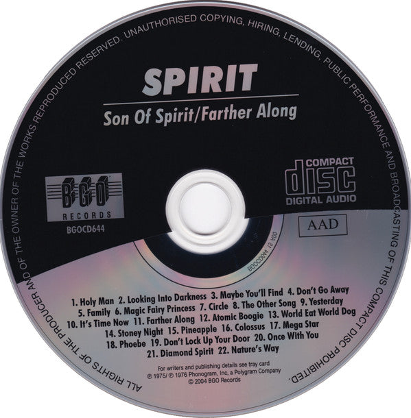 Spirit (8) : Son Of Spirit / Farther Along (CD, Comp, RM)