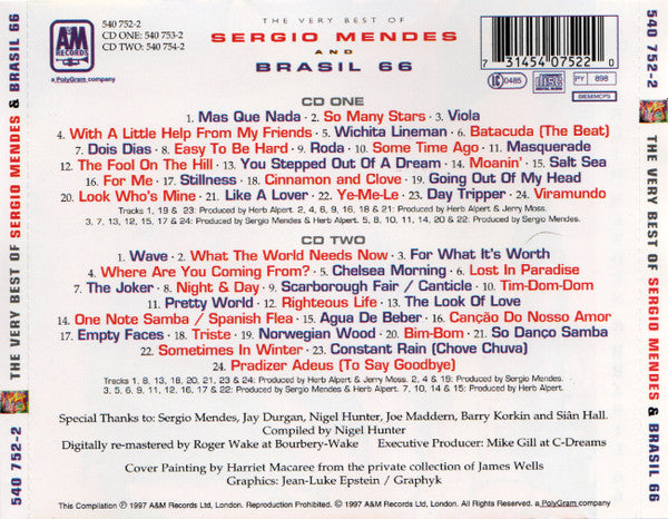 Sérgio Mendes & Brasil '66 : The Very Best Of Sérgio Mendes & Brasil '66 (2xCD, Comp)