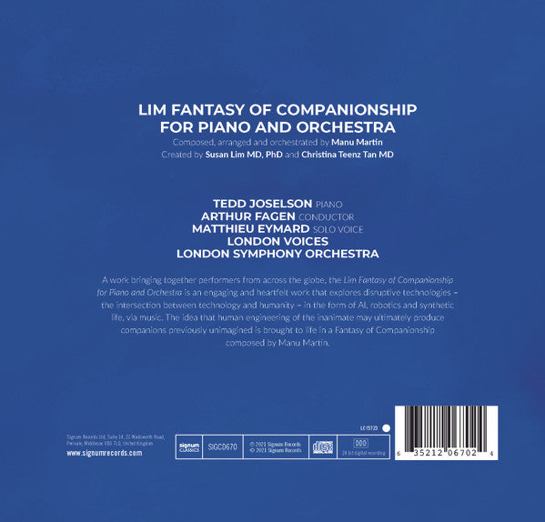 Manu Martin (2), Susan Lim (2) & Christina Teenz Tan : Lim Fantasy Of Companionship For Piano And Orchestra (CD, Album)