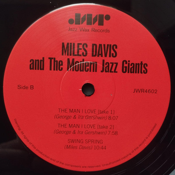 Miles Davis : Miles Davis And The Modern Jazz Giants (LP, Comp, RE, 180)