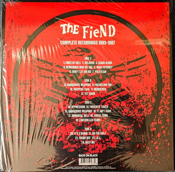 The Fiend : Complete Recordings 83-87 (2xLP, Comp, Ltd, Red)